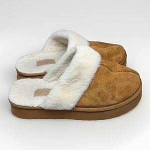 Altar'd State Mammoth Platform Slipper Tan Women's 8M Fully Lined